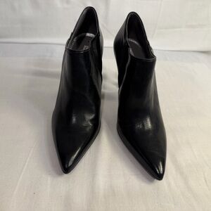 Via Spiga Sleek Black Ankle Booties